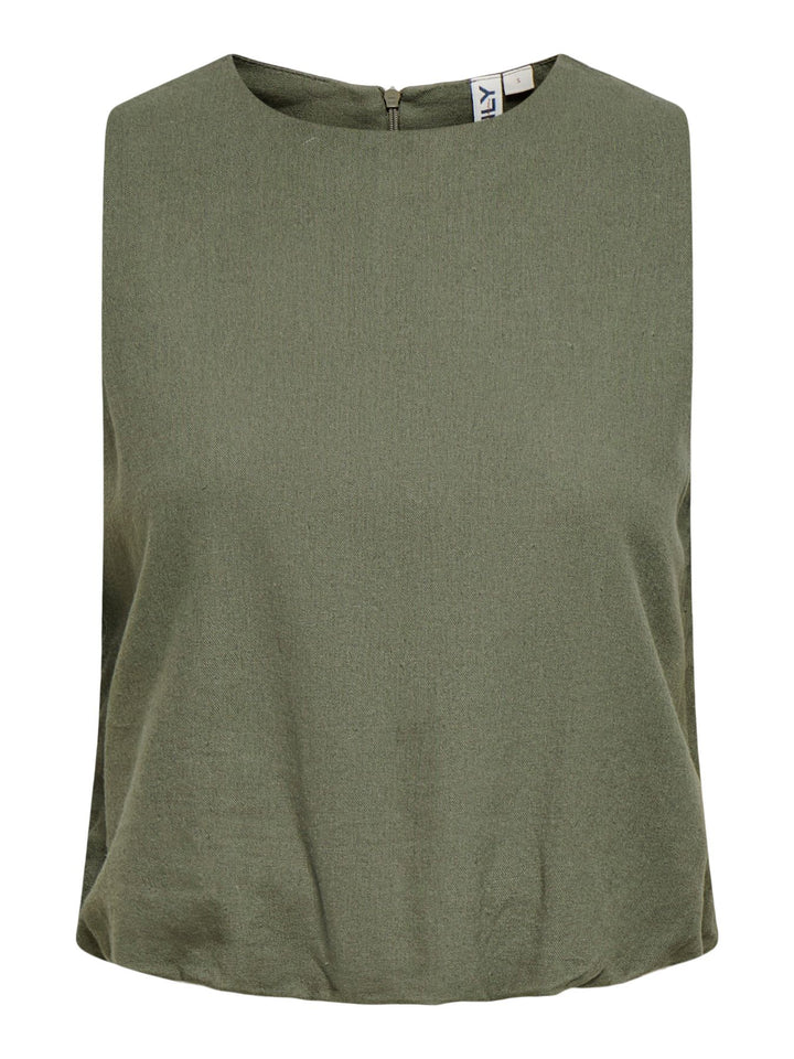 ONLY Leinen Bluse mit Ballonärmel