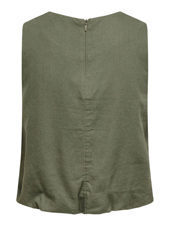 ONLY Leinen Bluse mit Ballonärmel