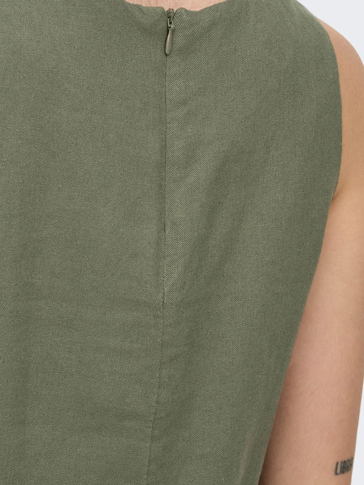 ONLY Leinen Bluse mit Ballonärmel