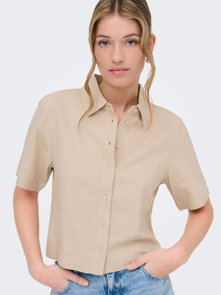 ONLGOA S/S LINEN BL SHIRT CC PNT