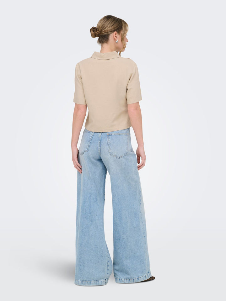 ONLGOA S/S LINEN BL SHIRT CC PNT