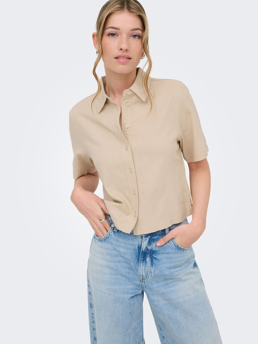 ONLGOA S/S LINEN BL SHIRT CC PNT