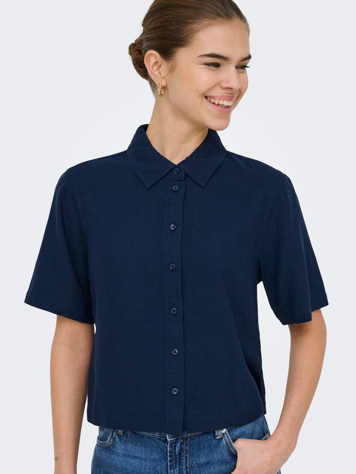 ONLGOA S/S LINEN BL SHIRT CC PNT