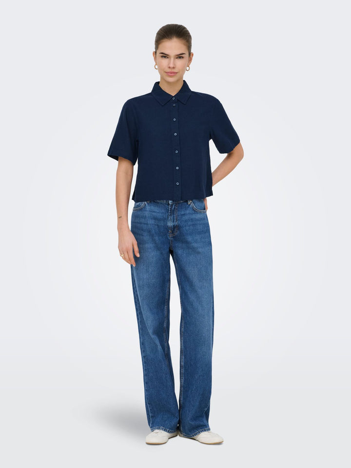 ONLGOA S/S LINEN BL SHIRT CC PNT