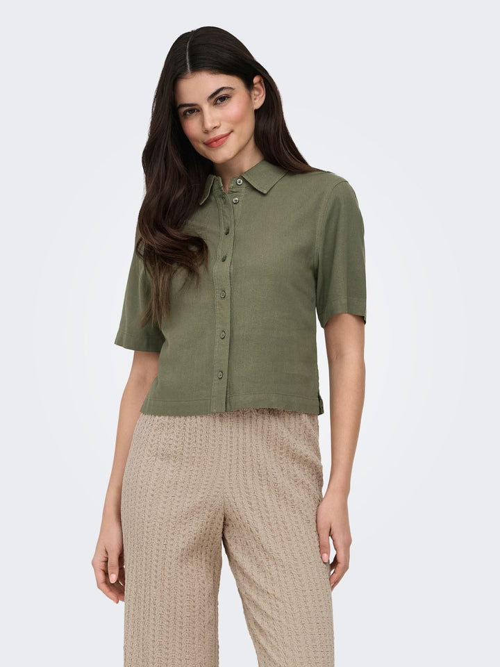 ONLGOA S/S LINEN BL SHIRT CC PNT