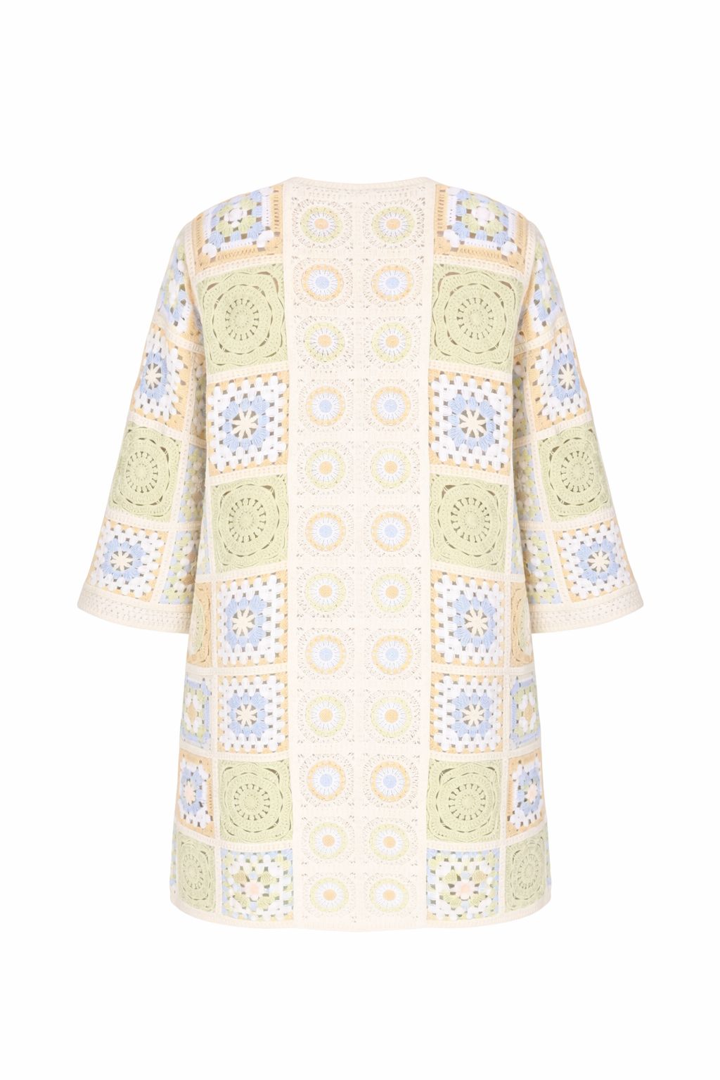 Strickjacke Häkel Damen Lang Granny