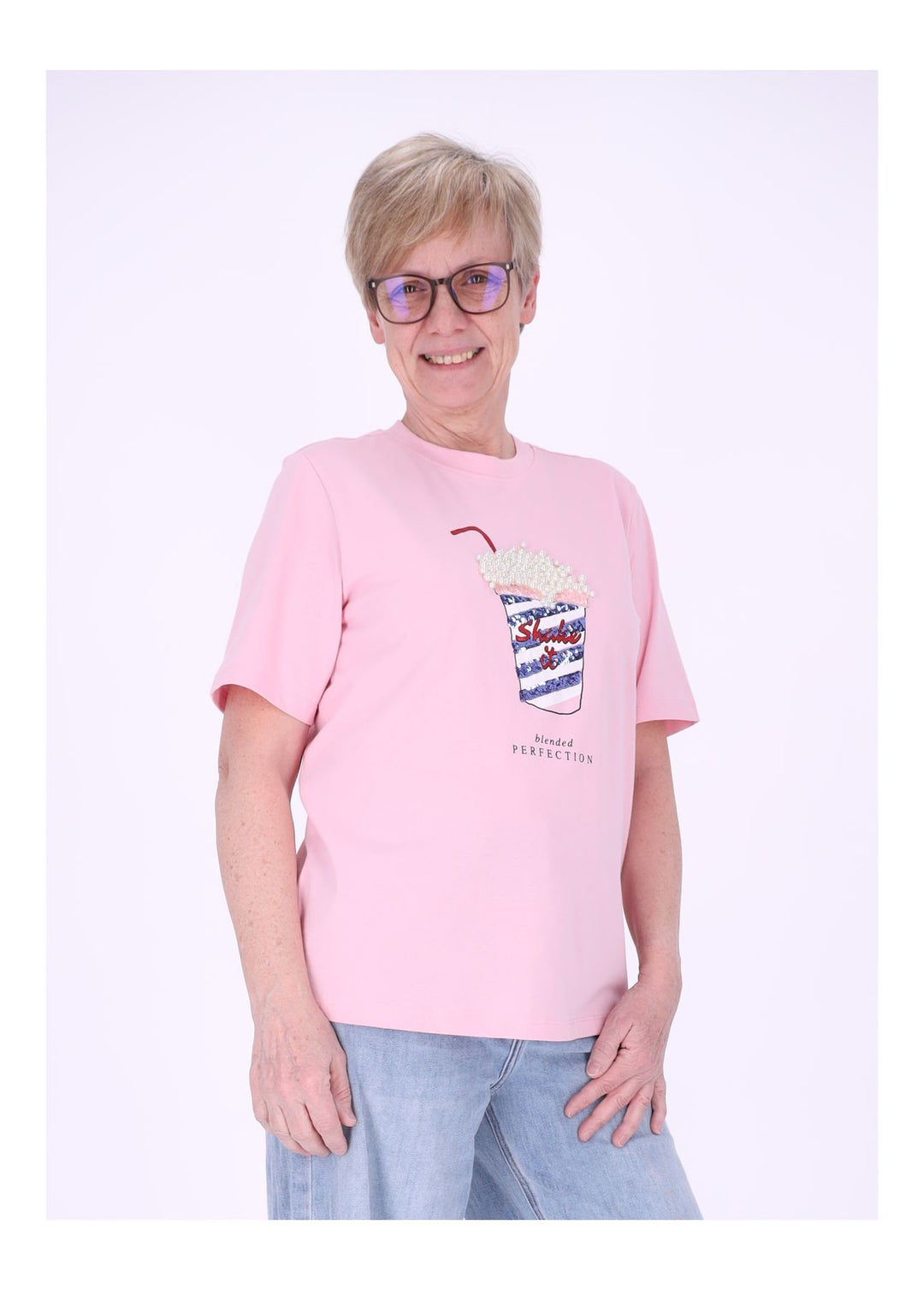 ONLY Damen T-Shirt Popcorn Print Baumwolle