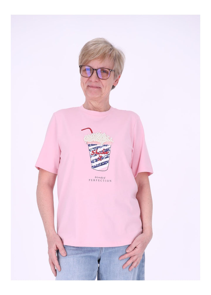 ONLY Damen T-Shirt Popcorn Print Baumwolle