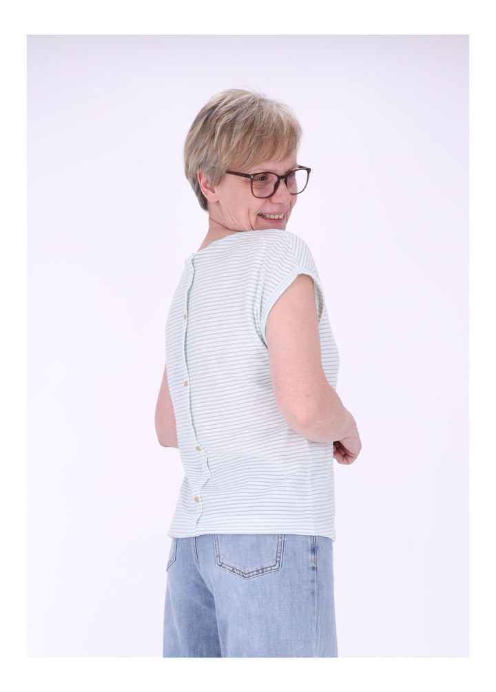 New View Damen T-Shirt Streifen Anker