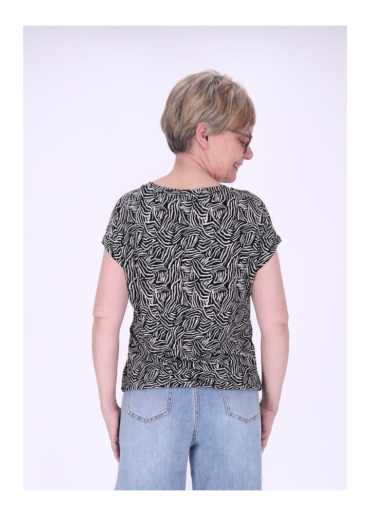 New View T-Shirt Damen Print Gummizug