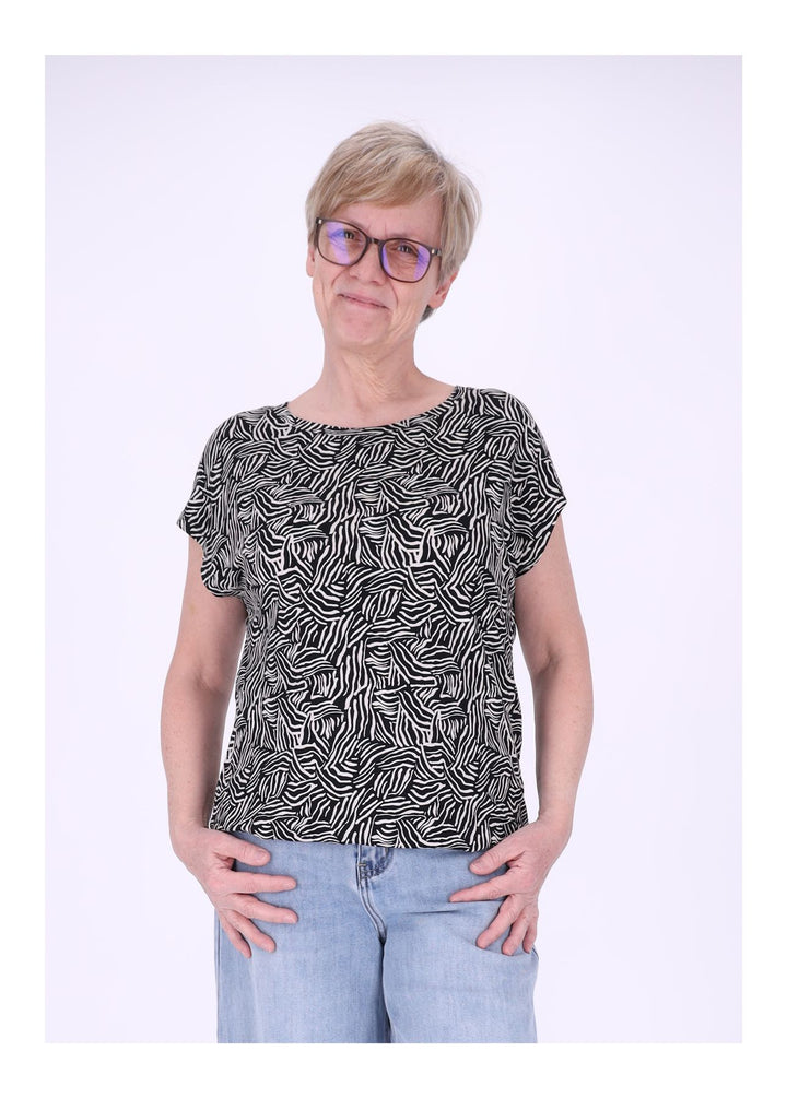 New View T-Shirt Damen Print Gummizug