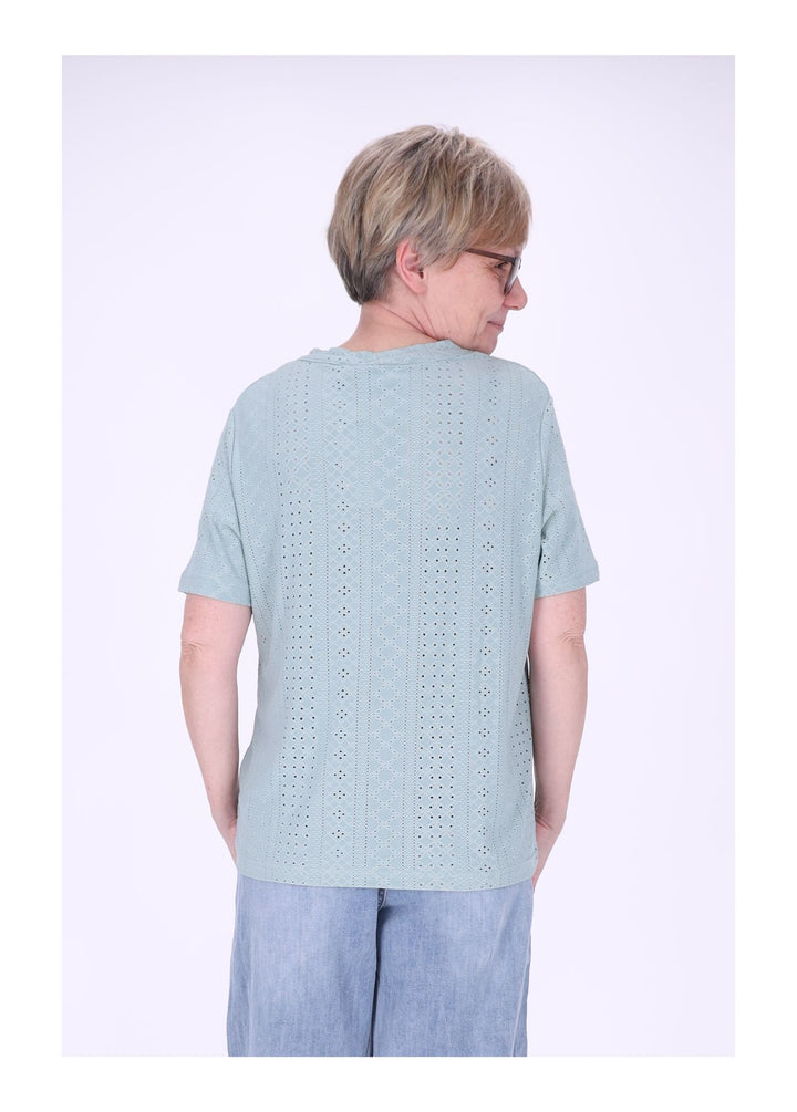 New View T-Shirt Damen Lochmuster