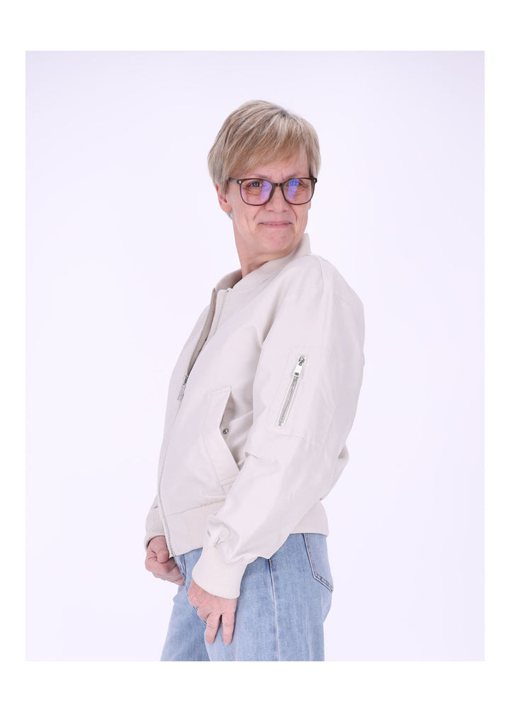 Jacke Damen Blouson Kurz Ärmeltasche