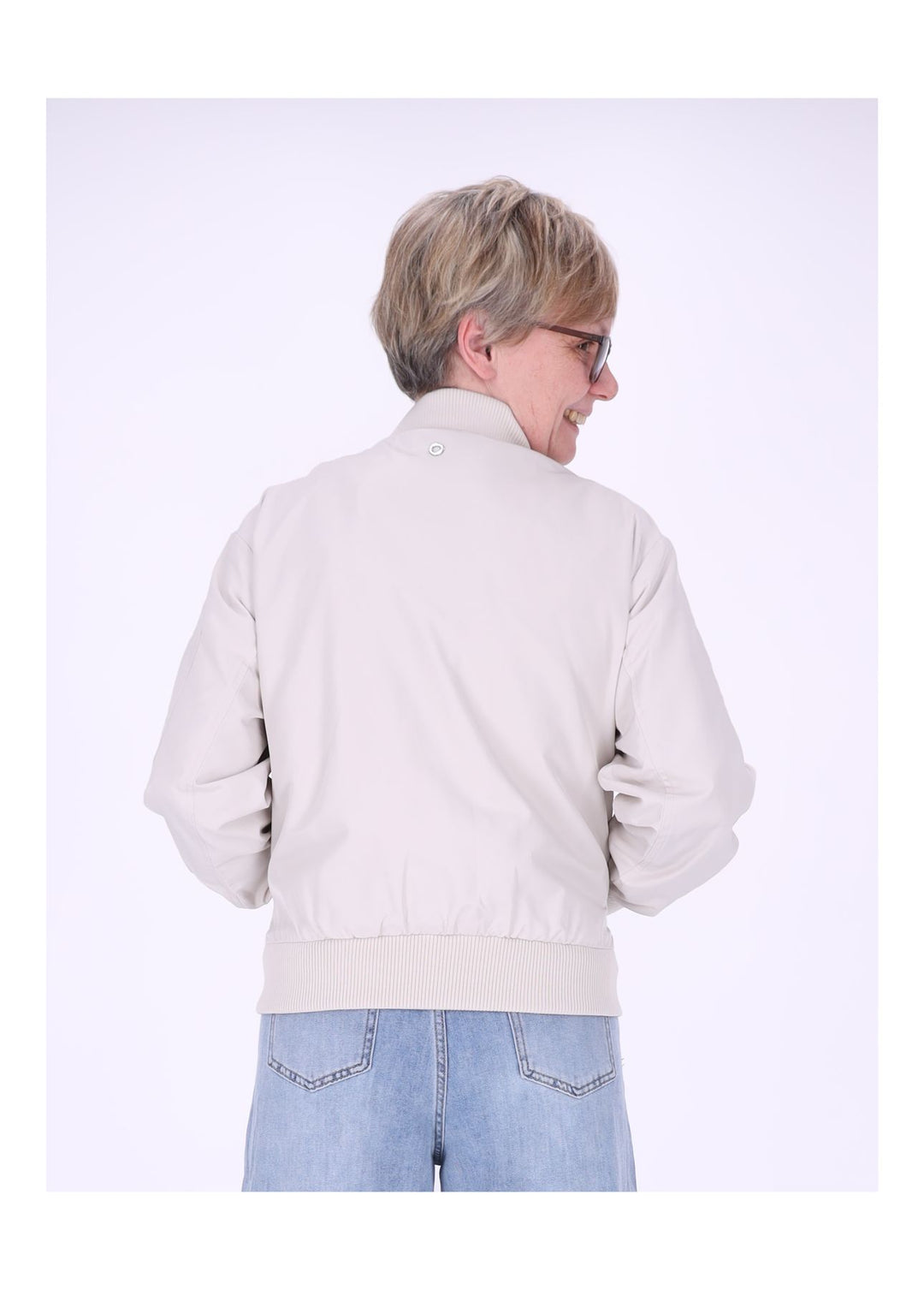 Jacke Damen Blouson Kurz Ärmeltasche