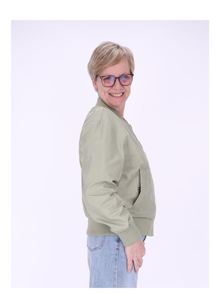 Jacke Damen Blouson Kurz Ärmeltasche