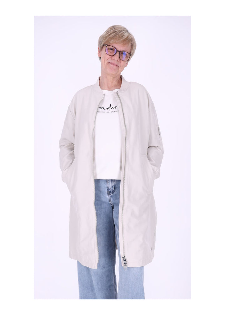 Jacke Damen Lang Blouson Armtasche Reißverschluss