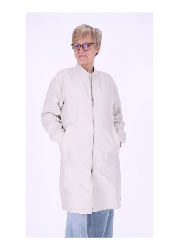 Jacke Damen Lang Blouson Armtasche Reißverschluss