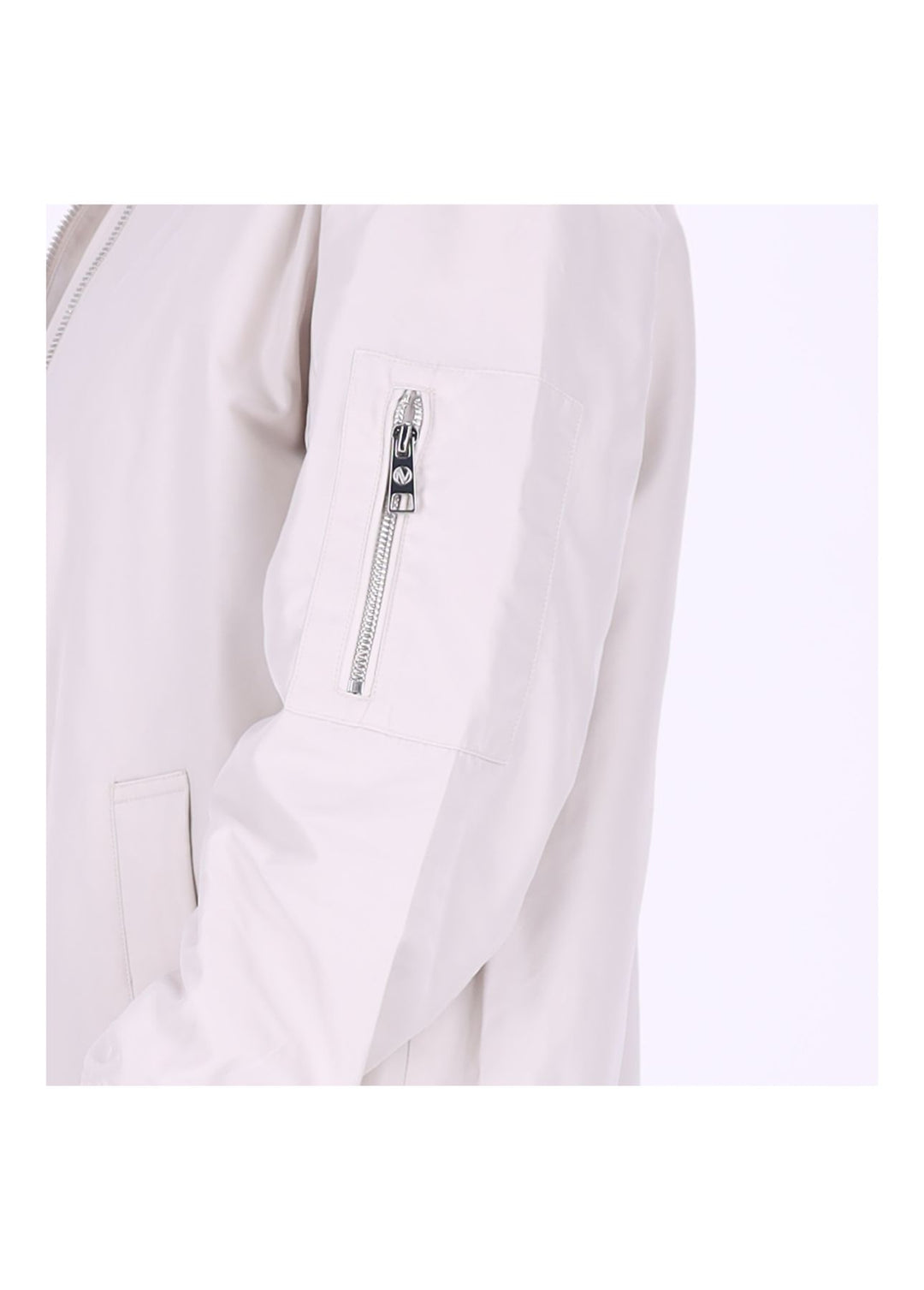 Jacke Damen Lang Blouson Armtasche Reißverschluss