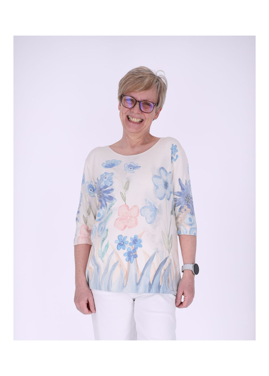 Splash of Color Damen T-Shirt Blumenprint