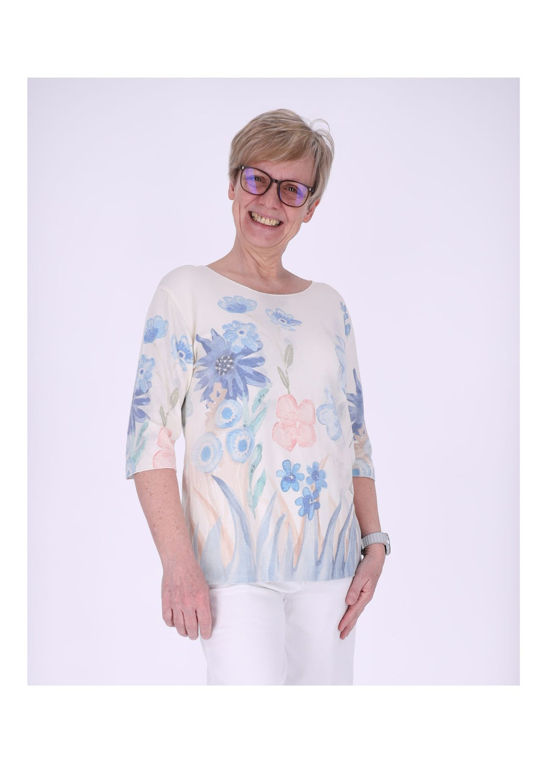 Splash of Color Damen T-Shirt Blumenprint