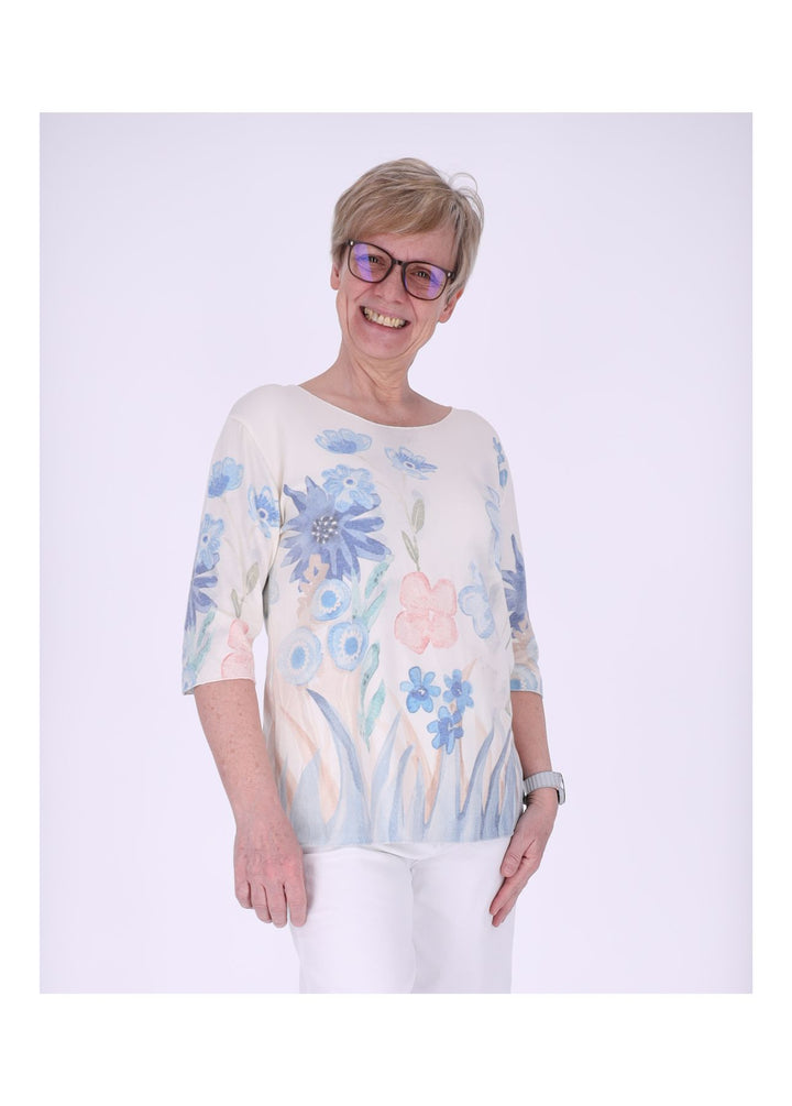 Splash of Color Damen T-Shirt Blumenprint