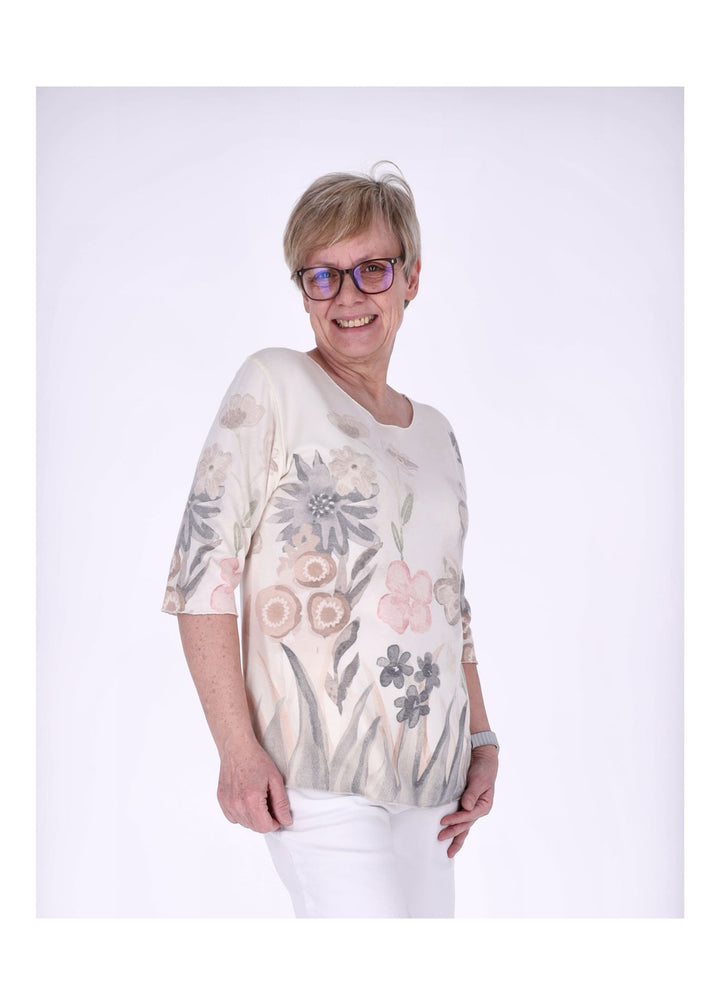 Splash of Color Damen T-Shirt Blumenprint