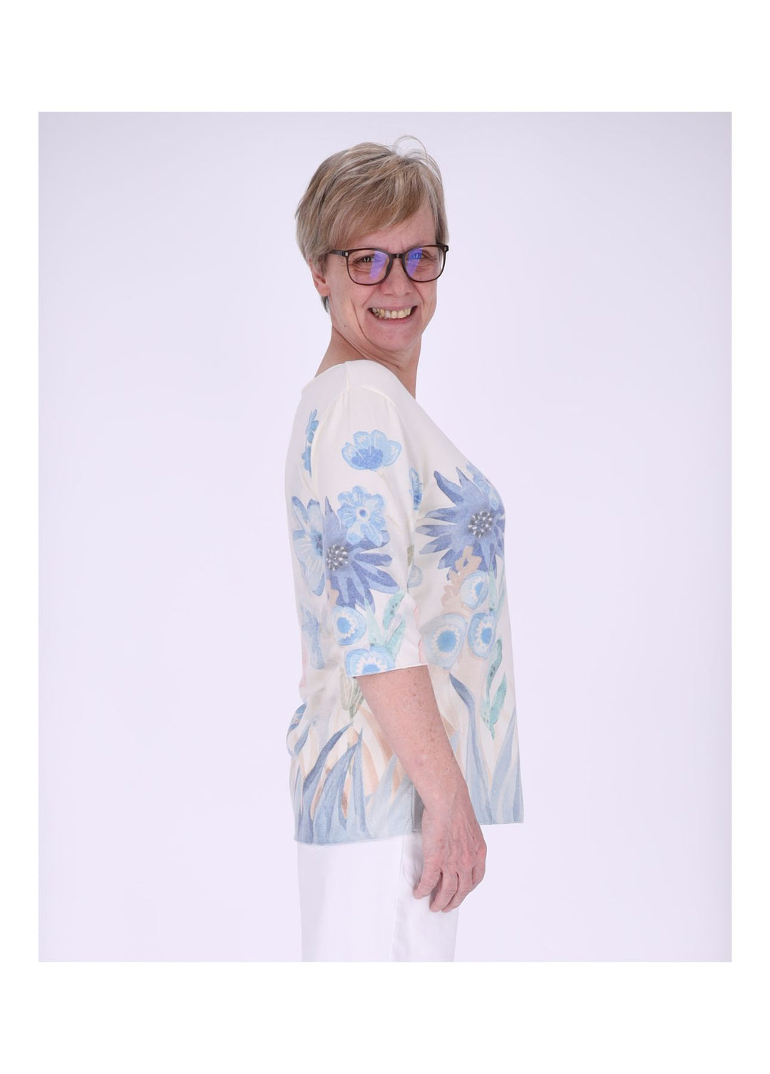 Splash of Color Damen T-Shirt Blumenprint