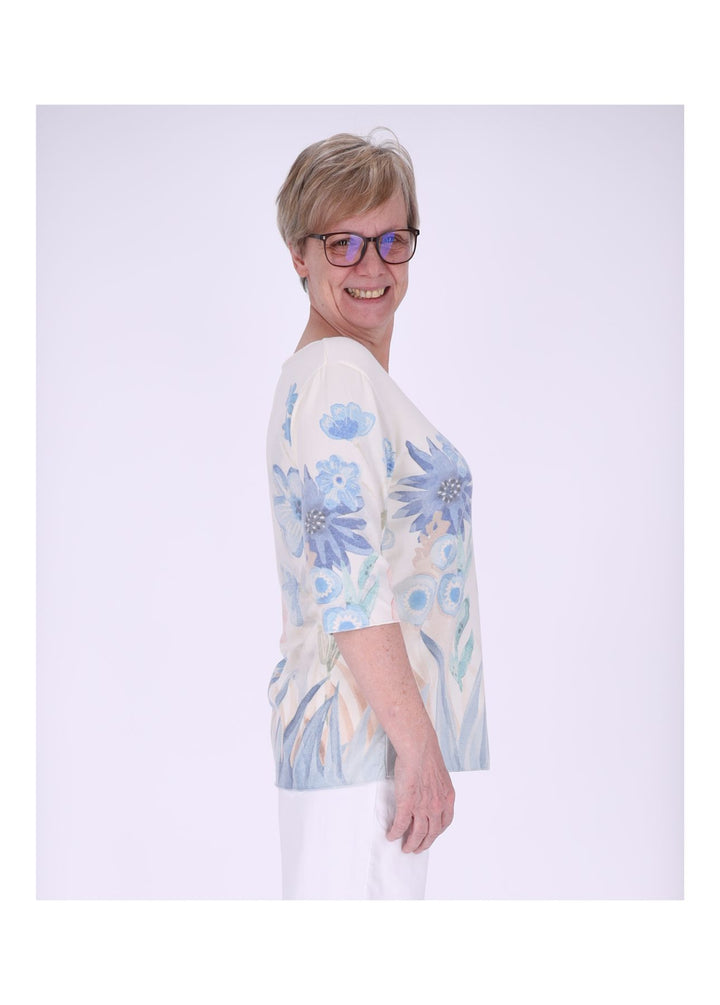 Splash of Color Damen T-Shirt Blumenprint