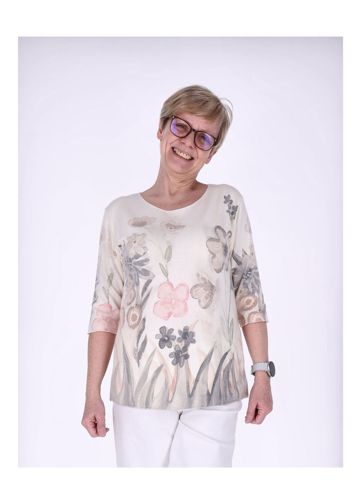 Splash of Color Damen T-Shirt Blumenprint