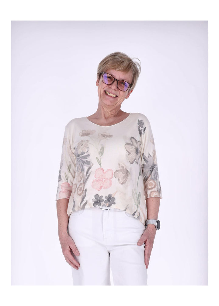 Splash of Color Damen T-Shirt Blumenprint