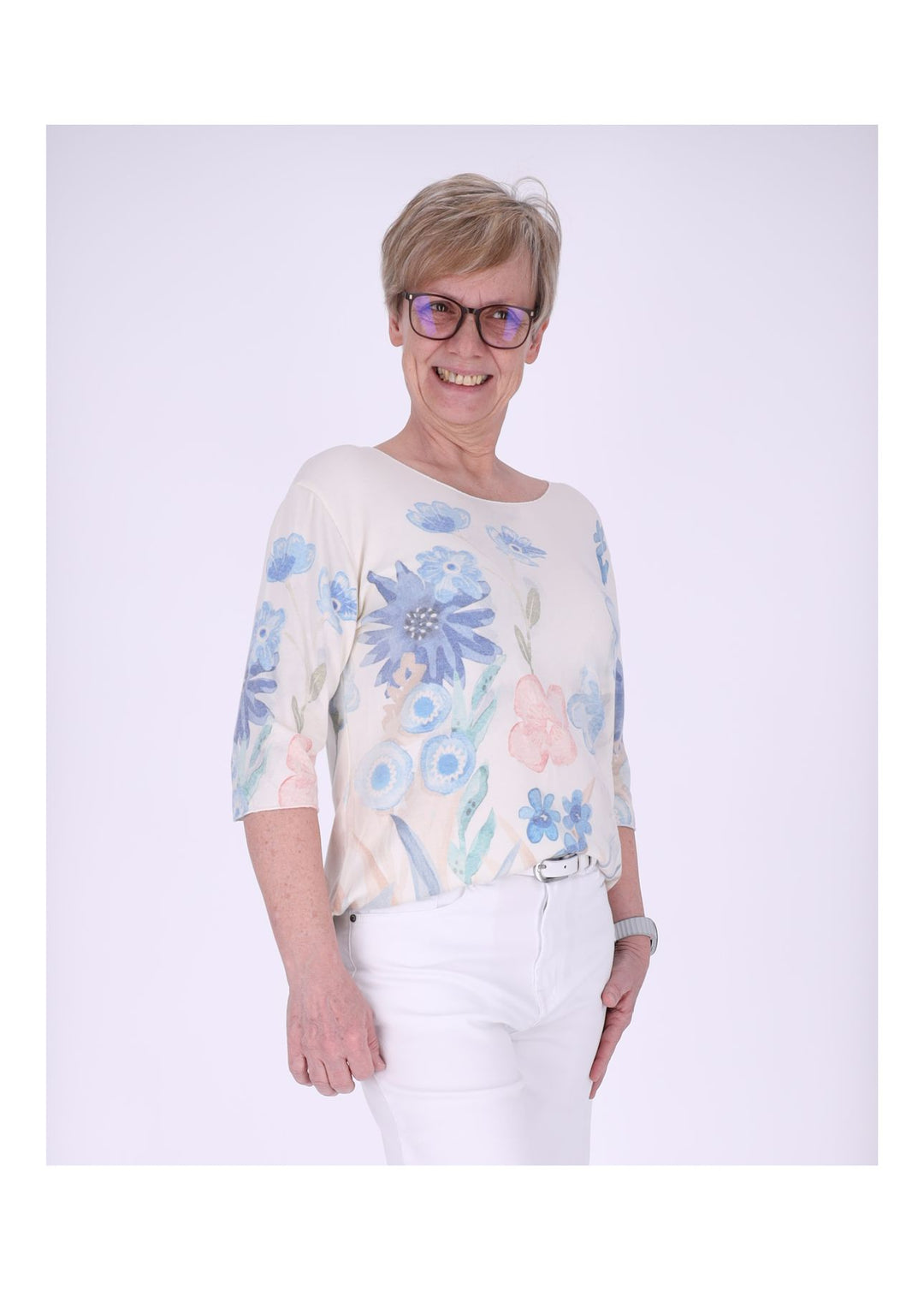 Splash of Color Damen T-Shirt Blumenprint