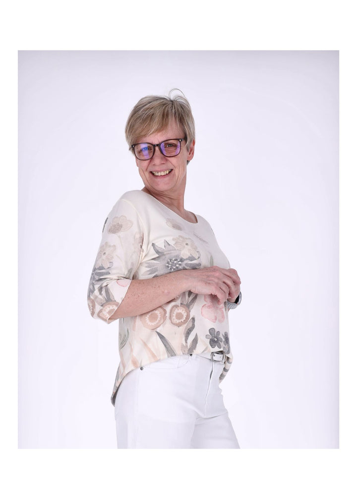 Splash of Color Damen T-Shirt Blumenprint