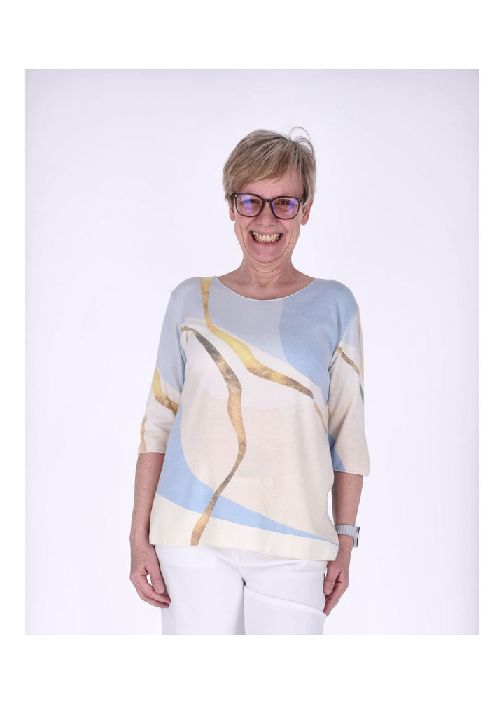 T-Shirt Damen 1/2 Arm AOP Muster