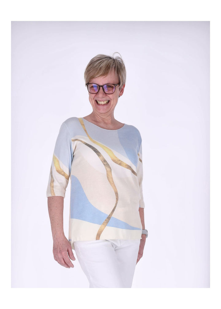 T-Shirt Damen 1/2 Arm AOP Muster