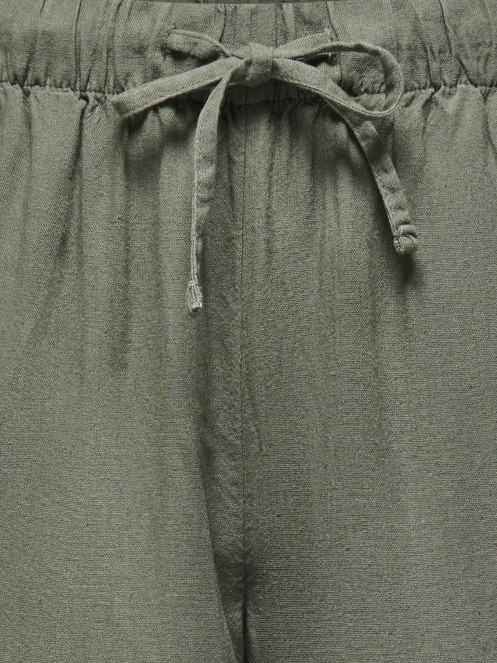 ONLGOA MW LINEN BL PULL-UP PANT CC