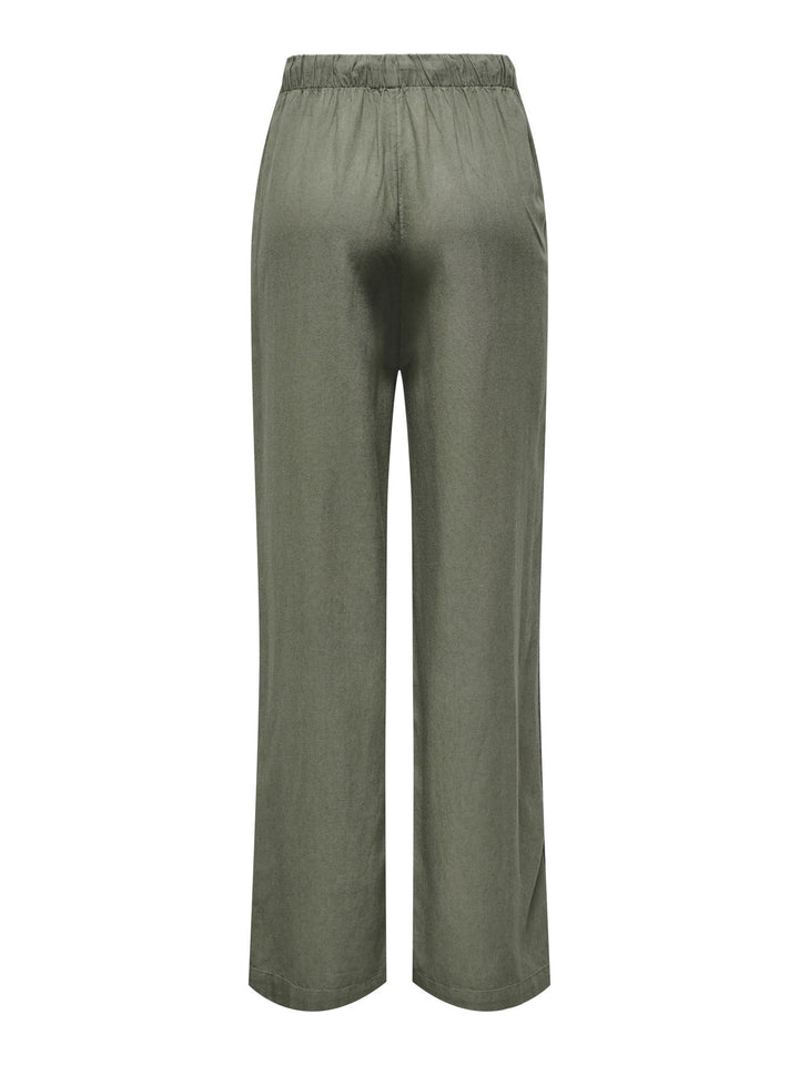 ONLGOA MW LINEN BL PULL-UP PANT CC