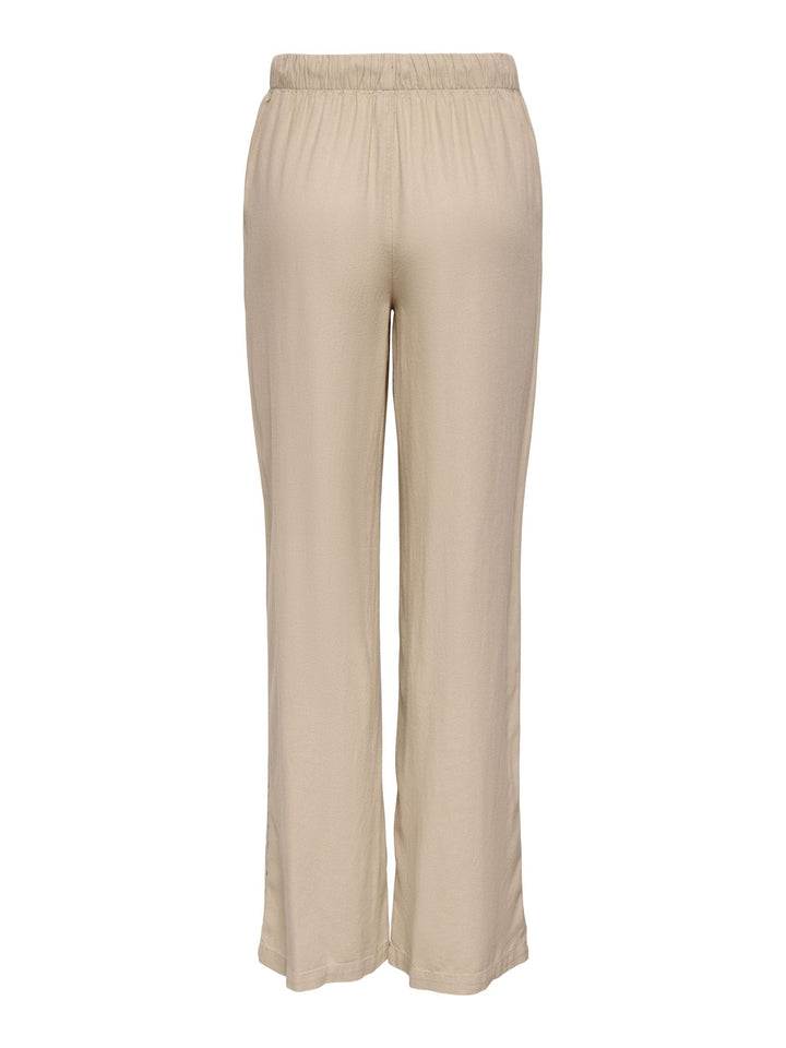 ONLGOA MW LINEN BL PULL-UP PANT CC