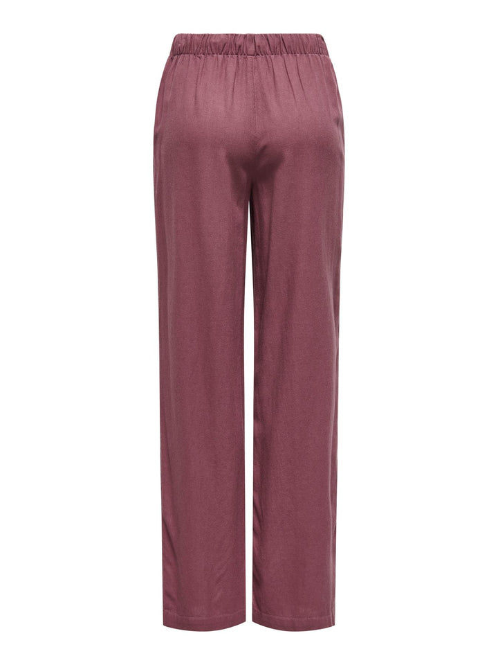 ONLGOA MW LINEN BL PULL-UP PANT CC