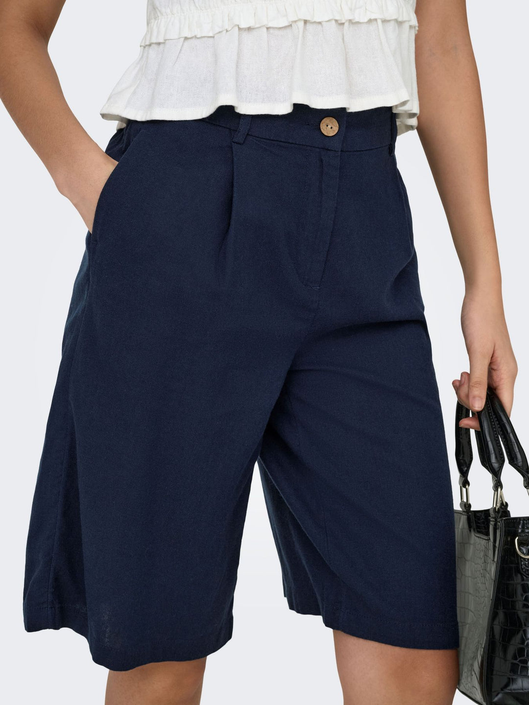 ONLGOA HW LINEN BL LONG SHORTS CC T