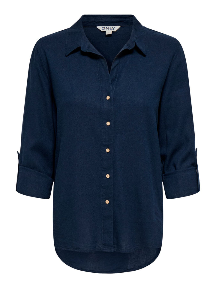ONLY Bluse 3/4 Ärmel Leinen