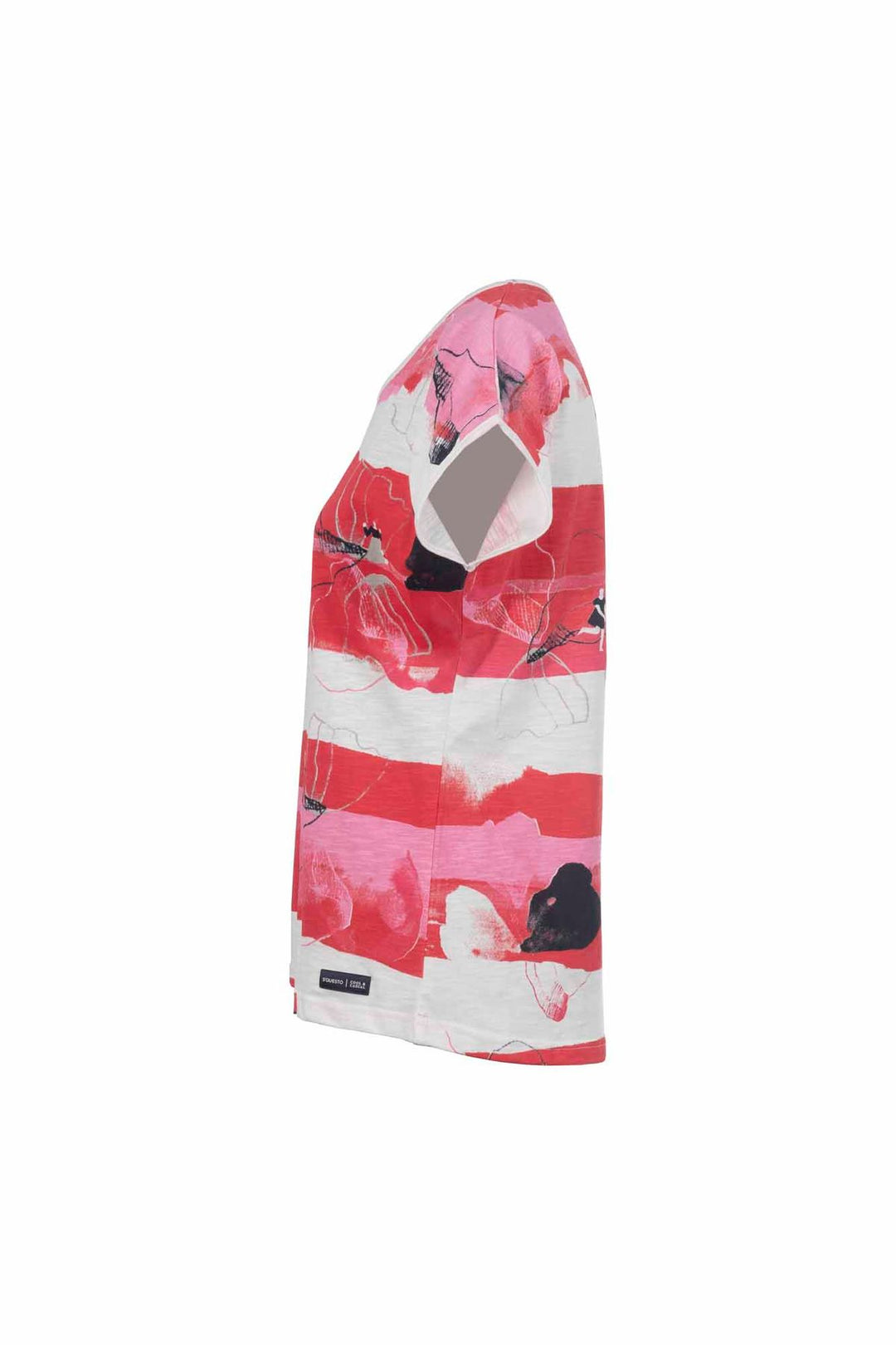 T-Shirt Damen Streifen Fahrrad