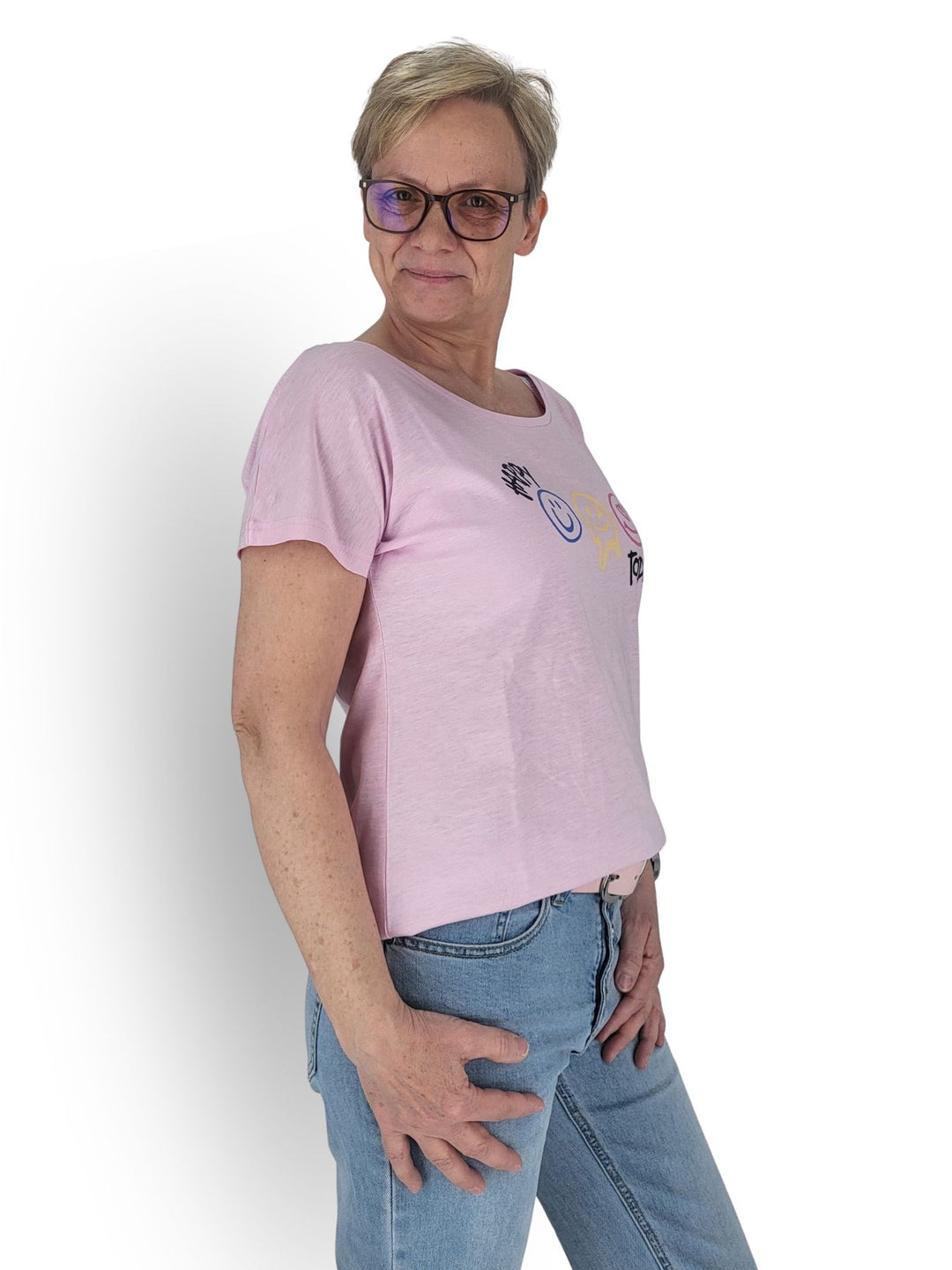 T-Shirt Damen Smily Rückennaht