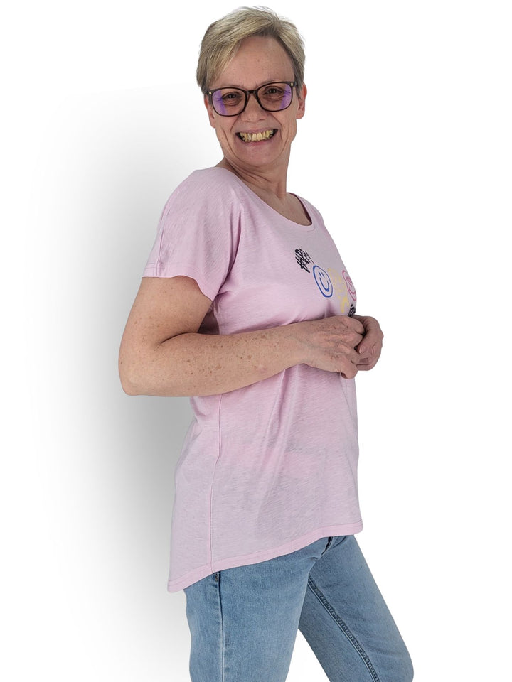 T-Shirt Damen Smily Rückennaht