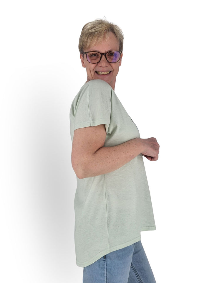 T-Shirt Damen Smily Rückennaht