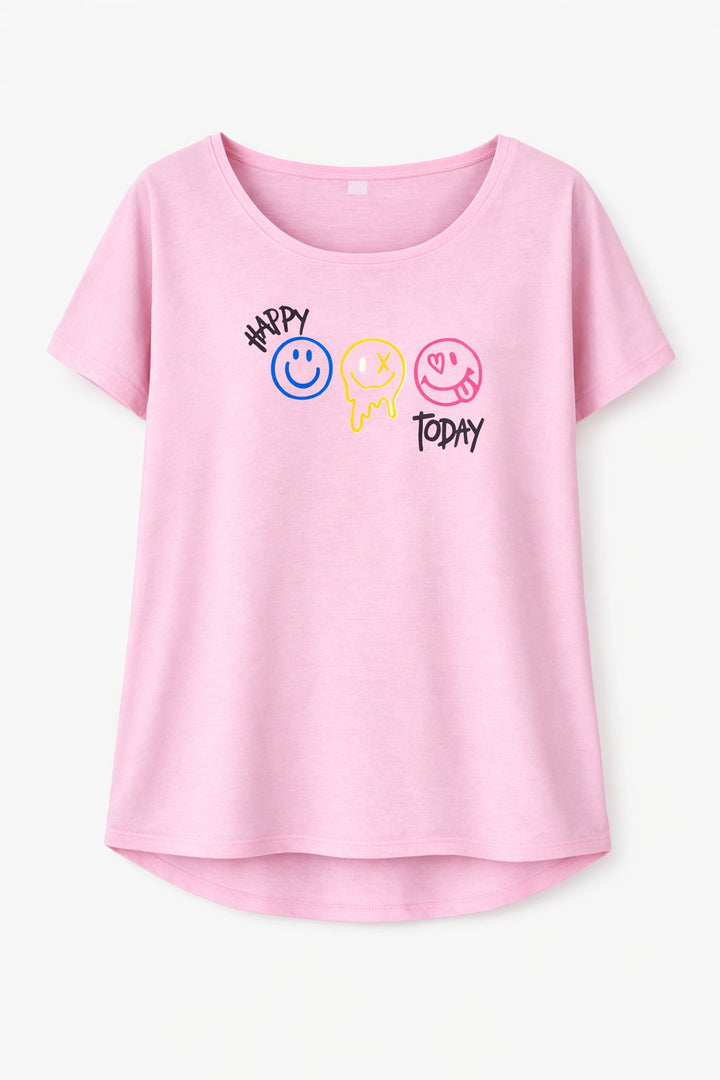 T-Shirt Damen Smily Rückennaht