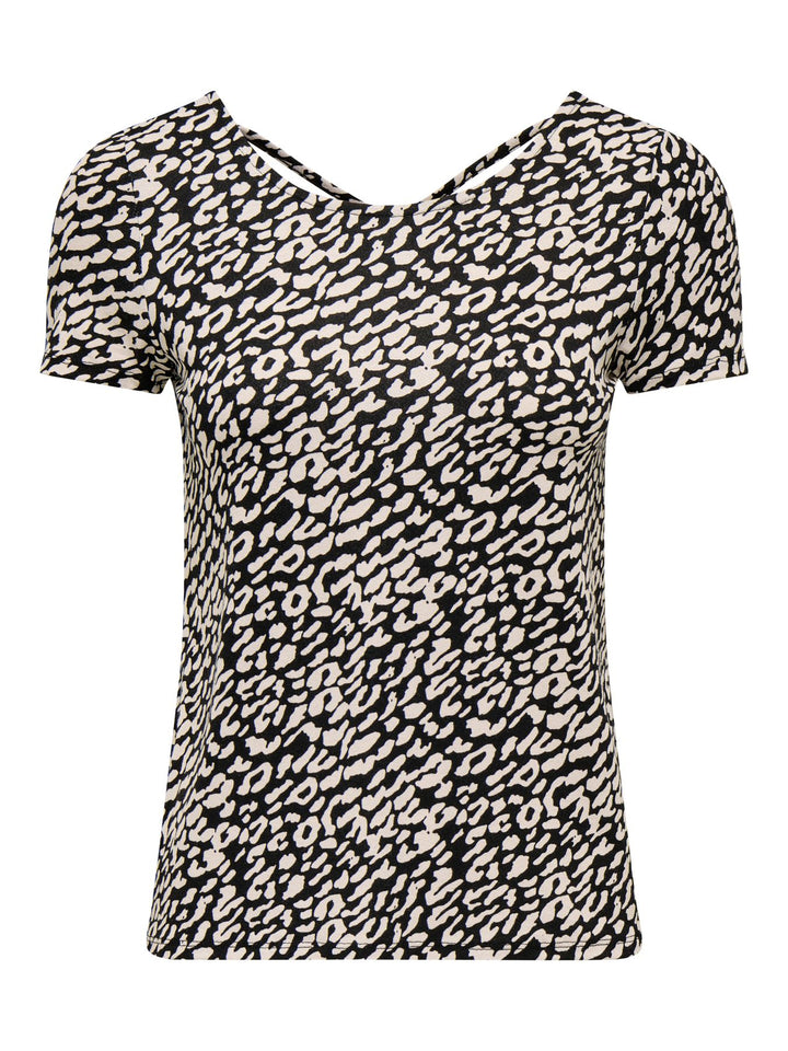 ONLBERA BACK LACE UP S/S TOP JRS NO