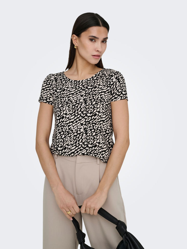 ONLBERA BACK LACE UP S/S TOP JRS NO