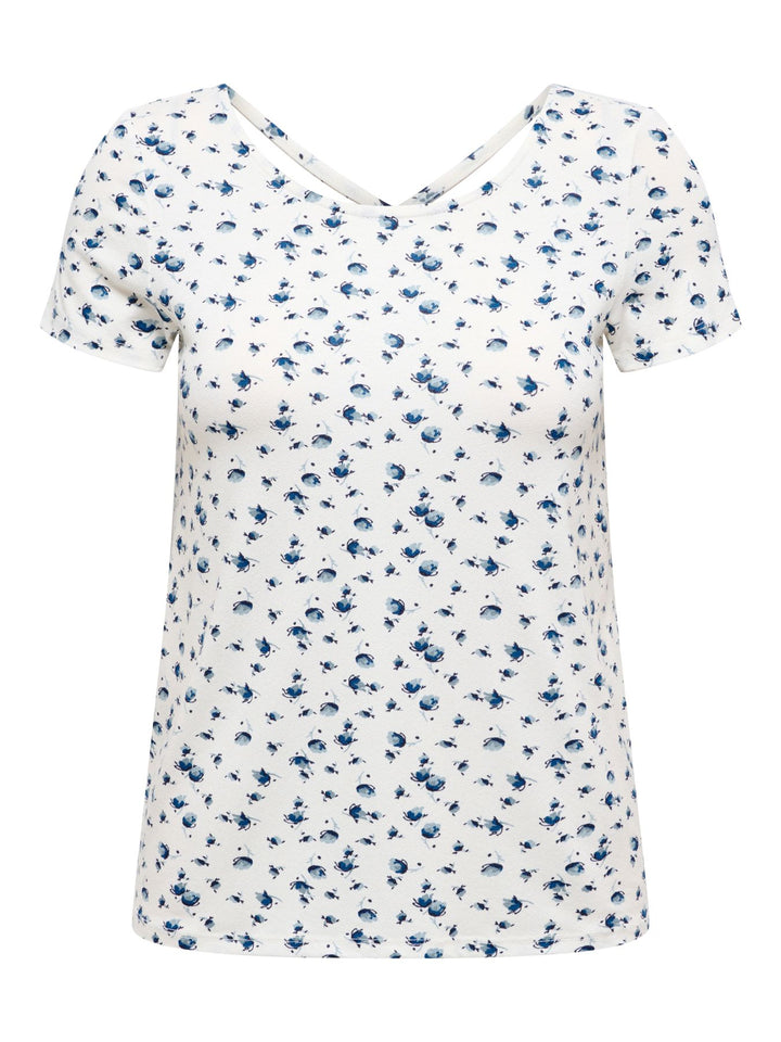 ONLBERA BACK LACE UP S/S TOP JRS NO