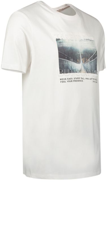 T-Shirt Herren Brustprint 3D-Optik