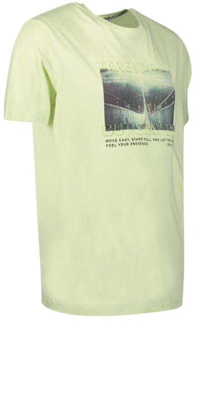 T-Shirt Herren Brustprint 3D-Optik